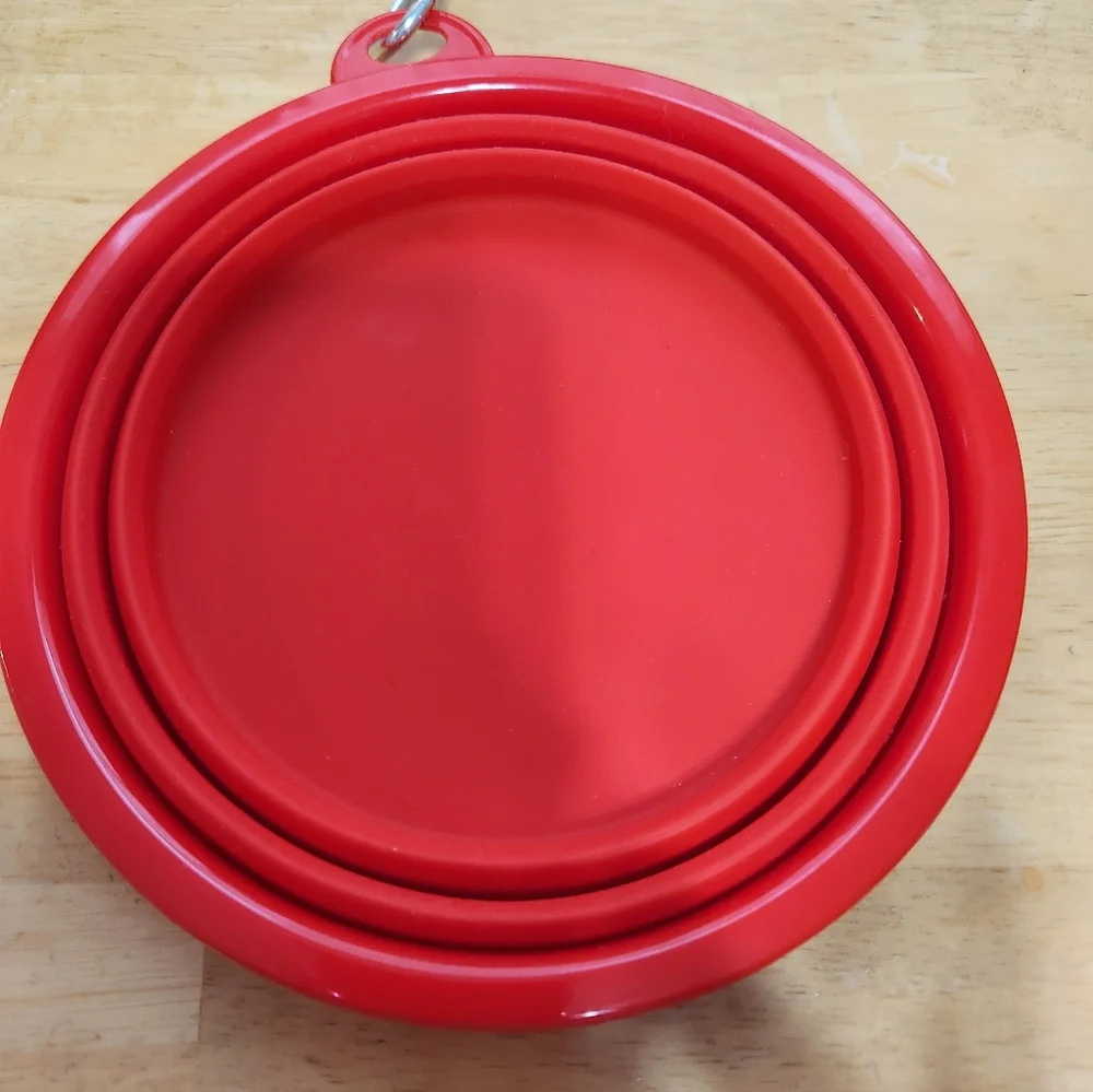 Orange Silicone Divided Slow Feeder For Dog Or Cat ☆get All 3+travel Bowl * NEW!